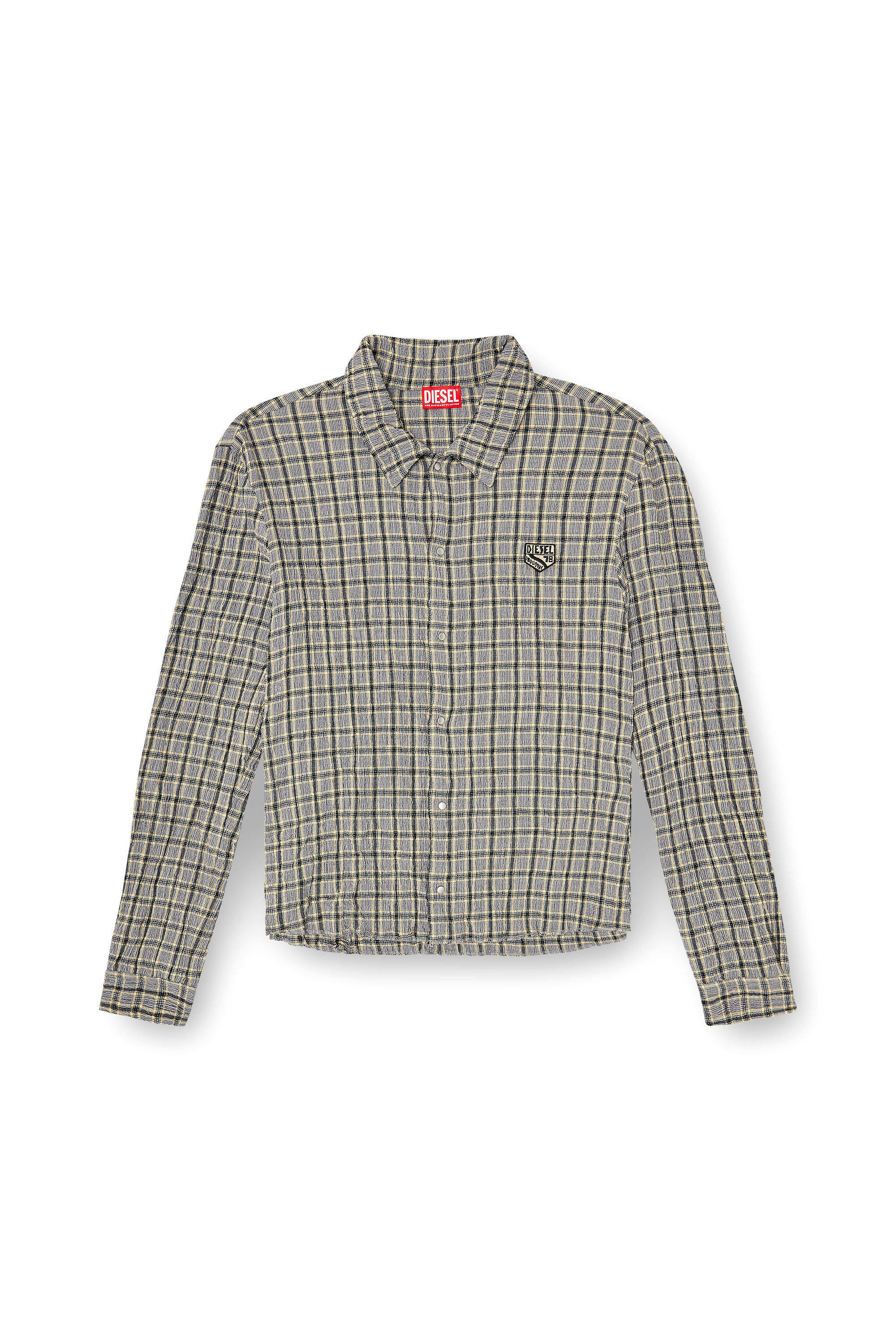 Diesel - S-SEERK, Chemise &agrave; carreaux effet seersucker Homme in ToBeDefined - 2
