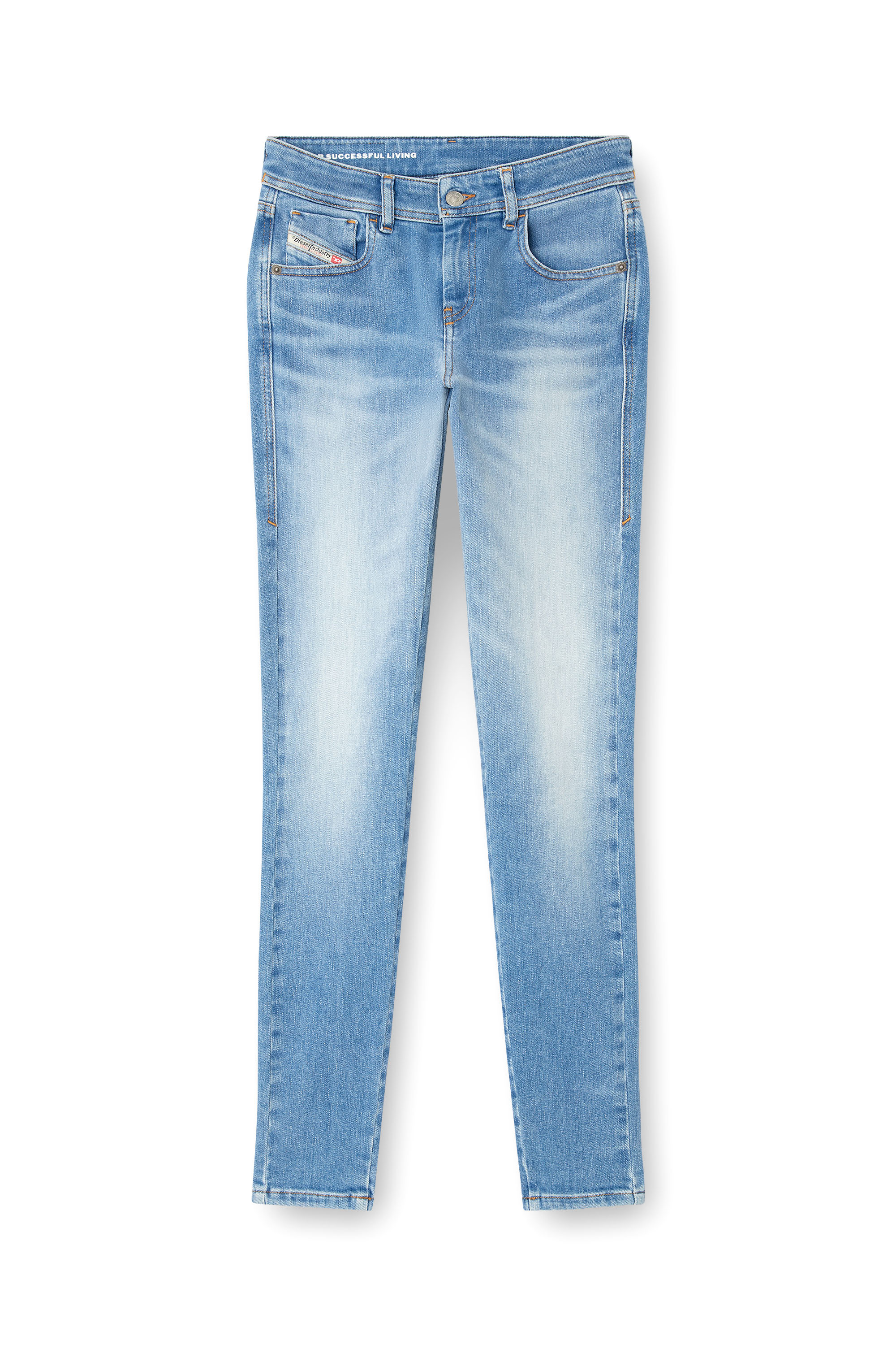 Skinny Jeans 2017 Slandy 09L94, Light Blue Diesel - Woman's Skinny Jeans 2017 Slandy 09L94, Light Blue - 2