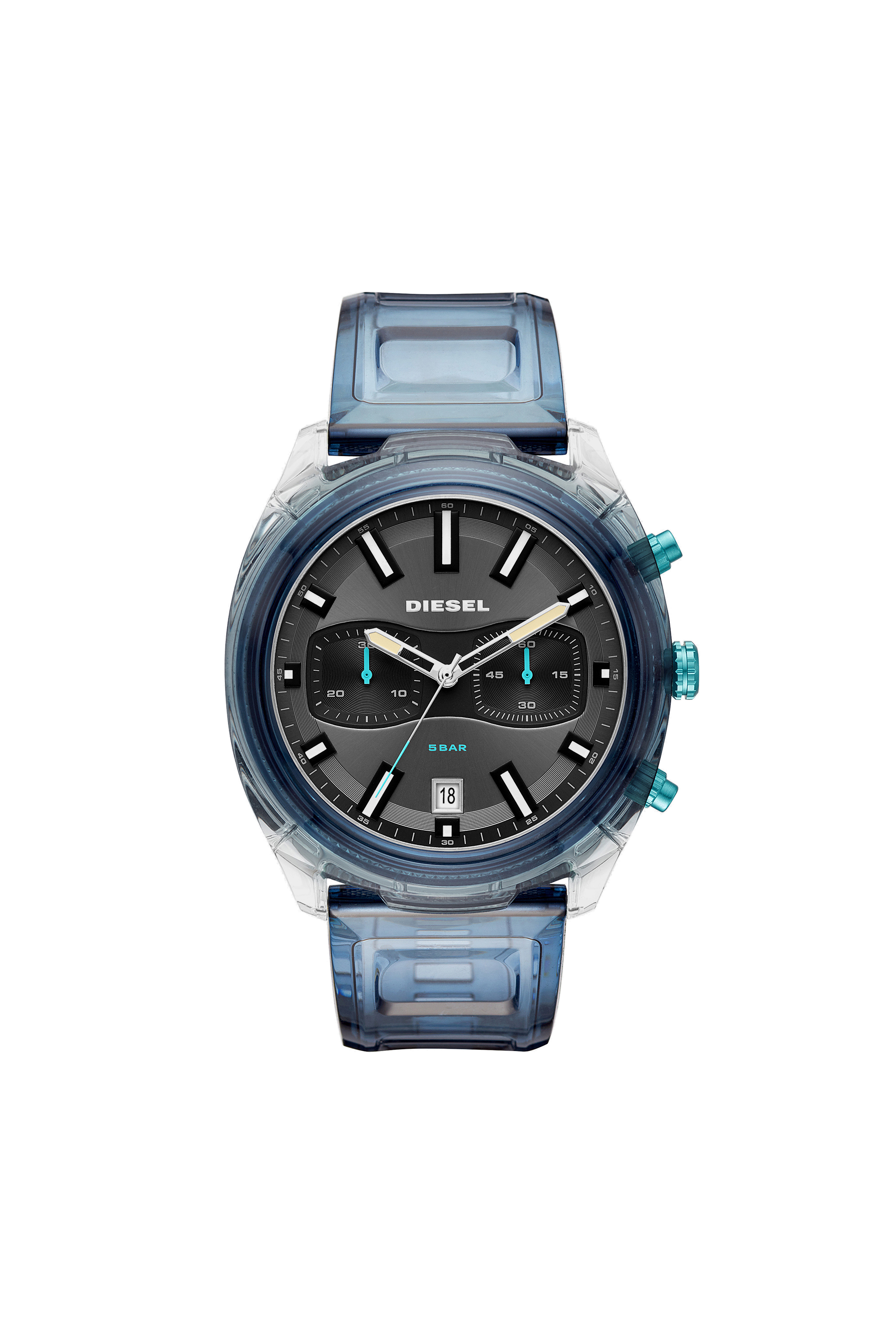 DZ4494 Man: Tumbler quartz chronograph watch in silicone