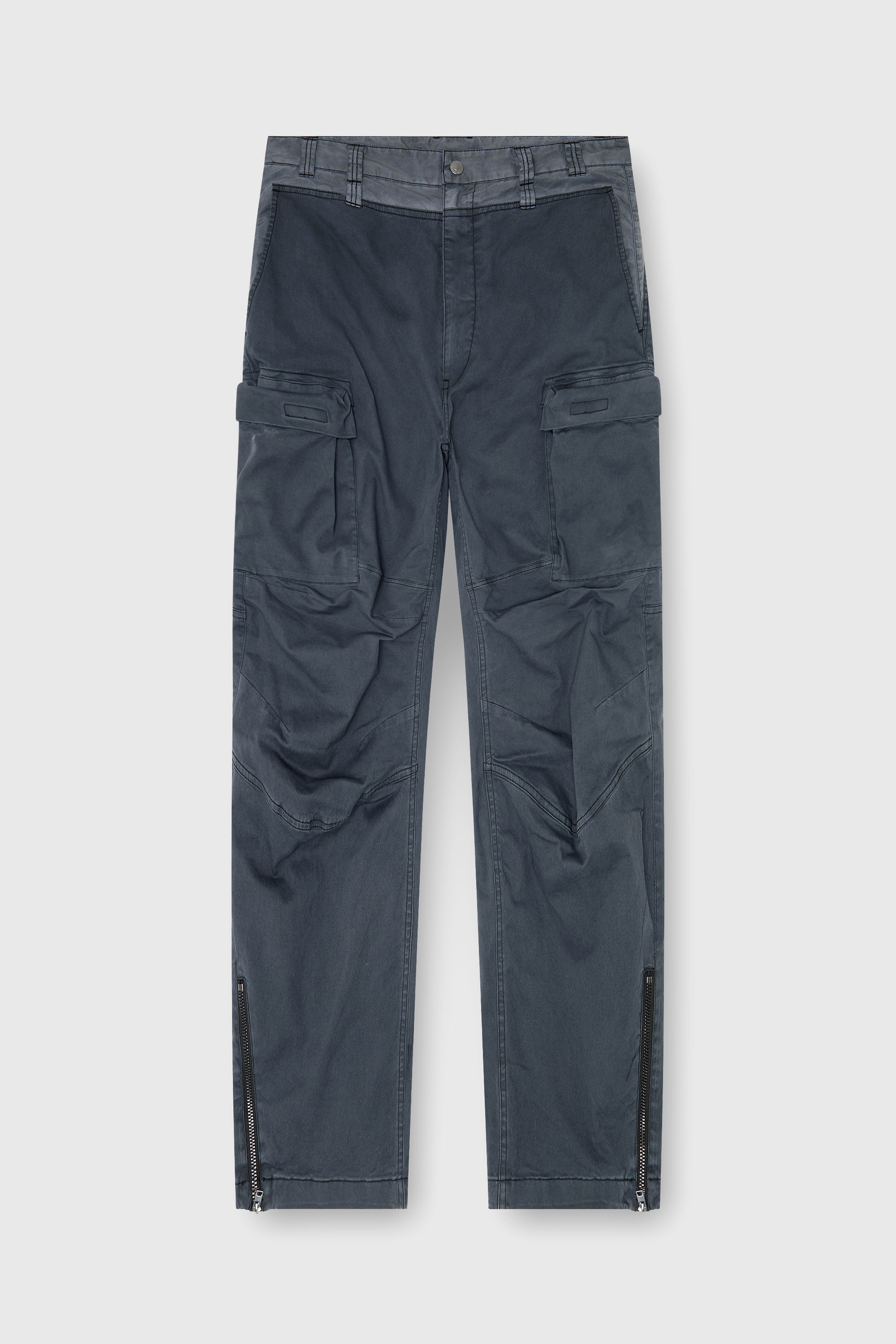 Diesel - P-DELLS, Pantalon cargo en coton et nylon Homme in Bleu - 2