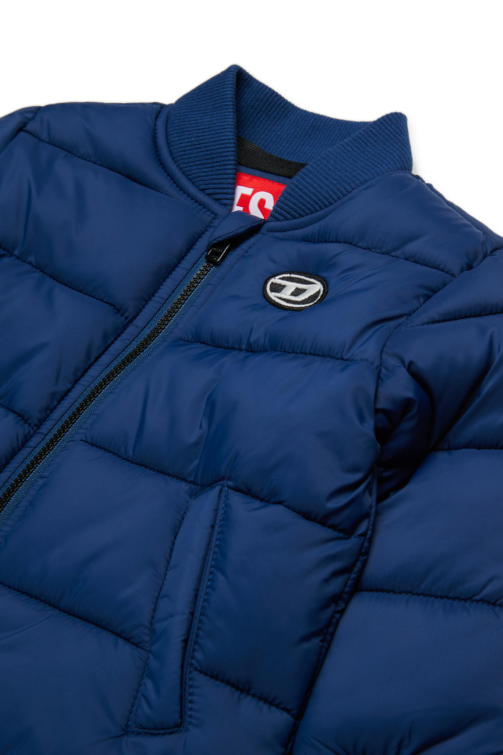 Diesel - JARPEB, Blouson bomber en nylon avec fermeture éclair Mixte in Bleu - 3