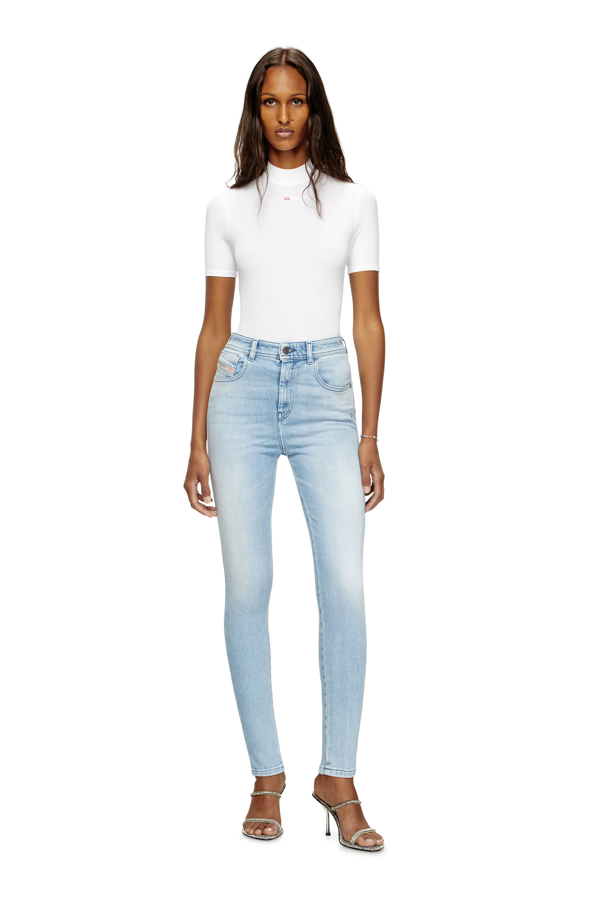 Diesel - Woman's Skinny Jeans 1984 Slandy-High 09M05, Light Blue - 1