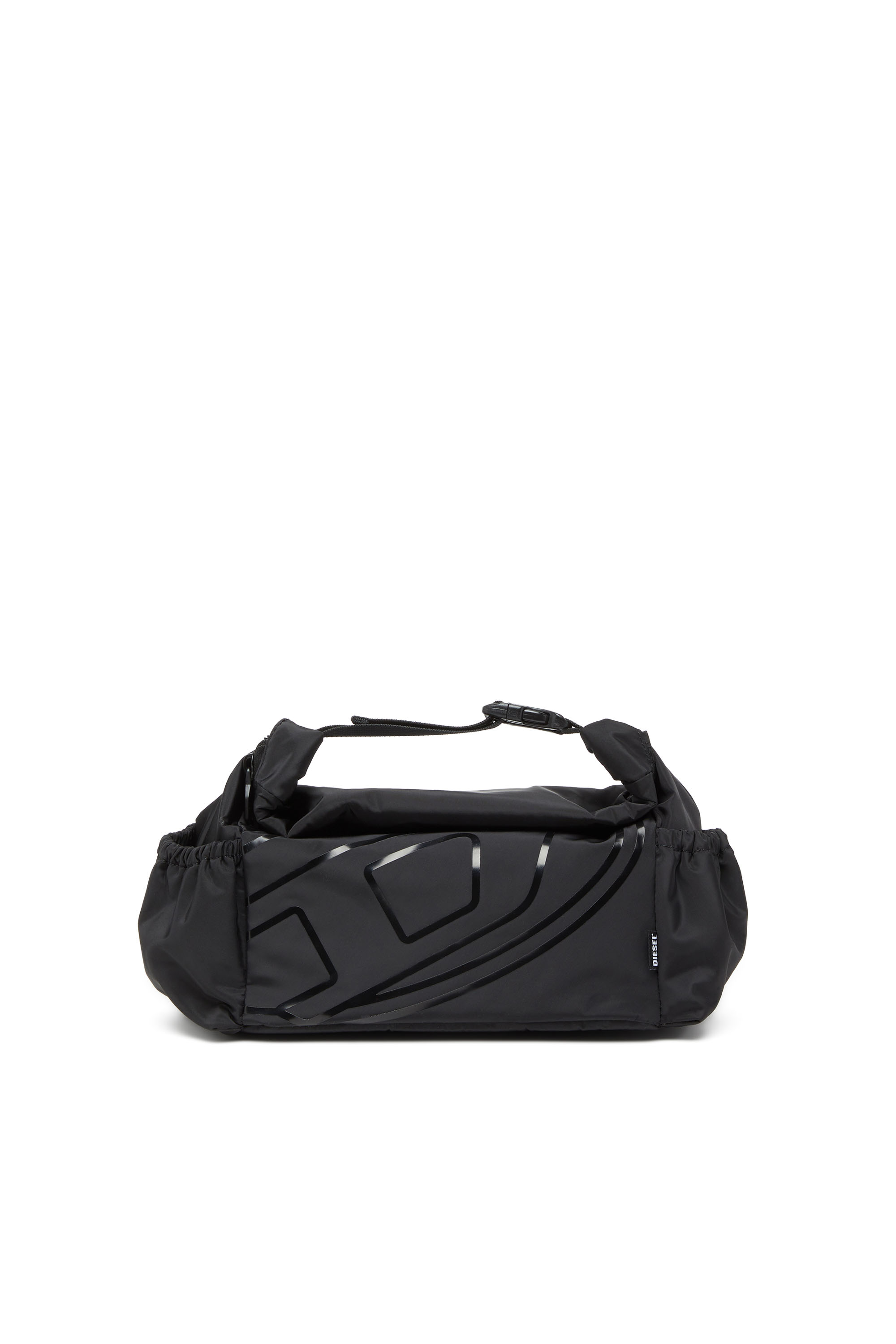 Diesel - DRAPE WASH BAG X, Trousse de toilette en nylon avec imprimé Oval D Homme in Noir - 1