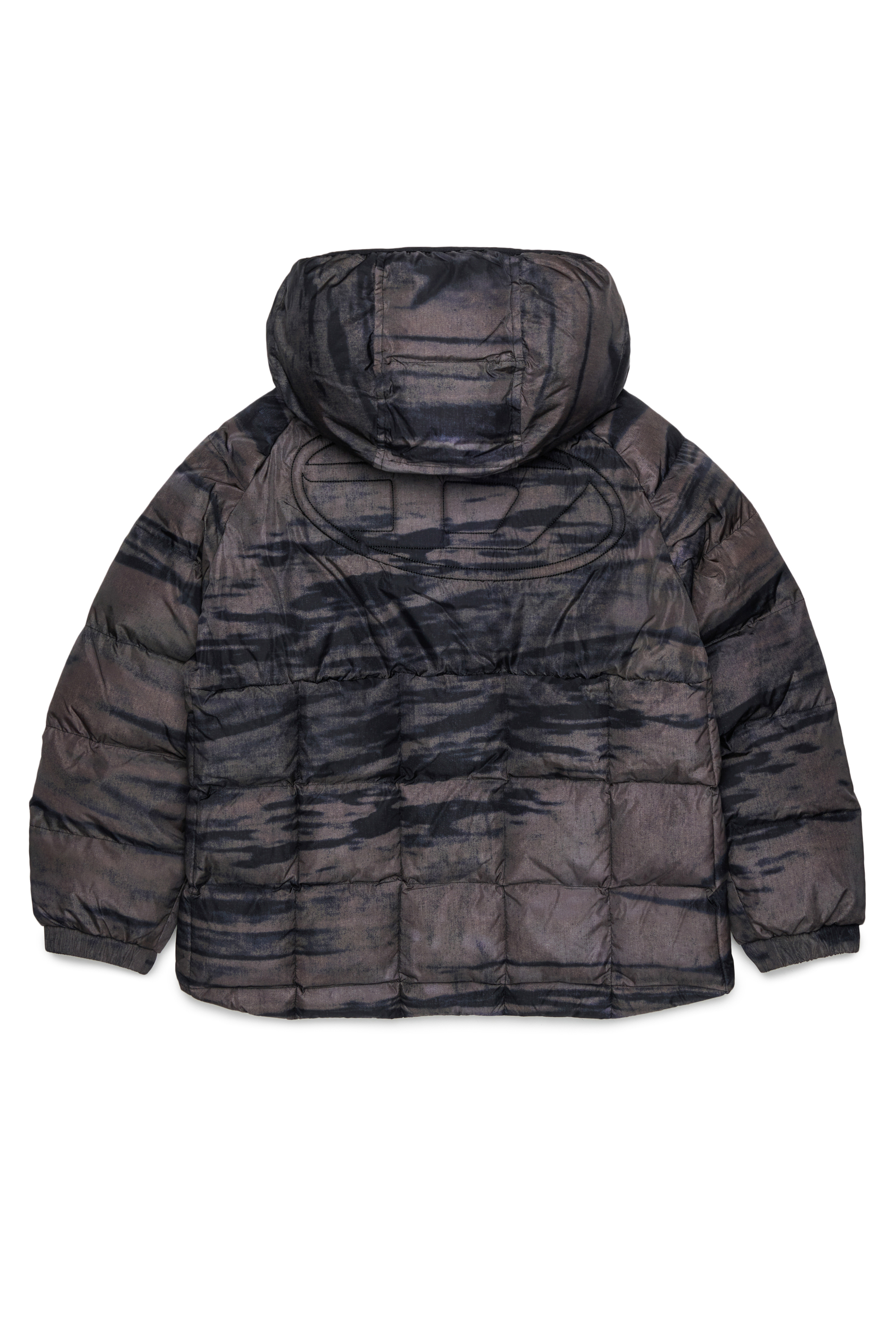 Diesel - JDEN, Doudoune avec imprim&eacute; graphique effet stri&eacute; Homme in Vert - 2