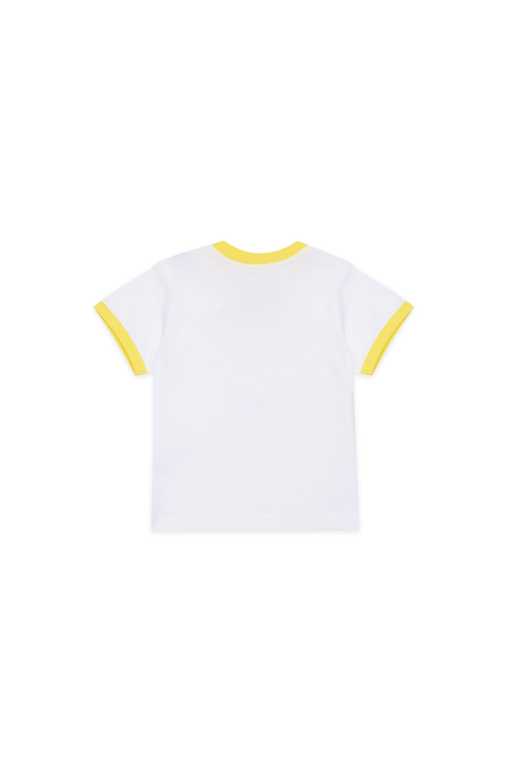Diesel - MTIRULB, Man's Ring T-shirt with multicolor alien logo in White - 2