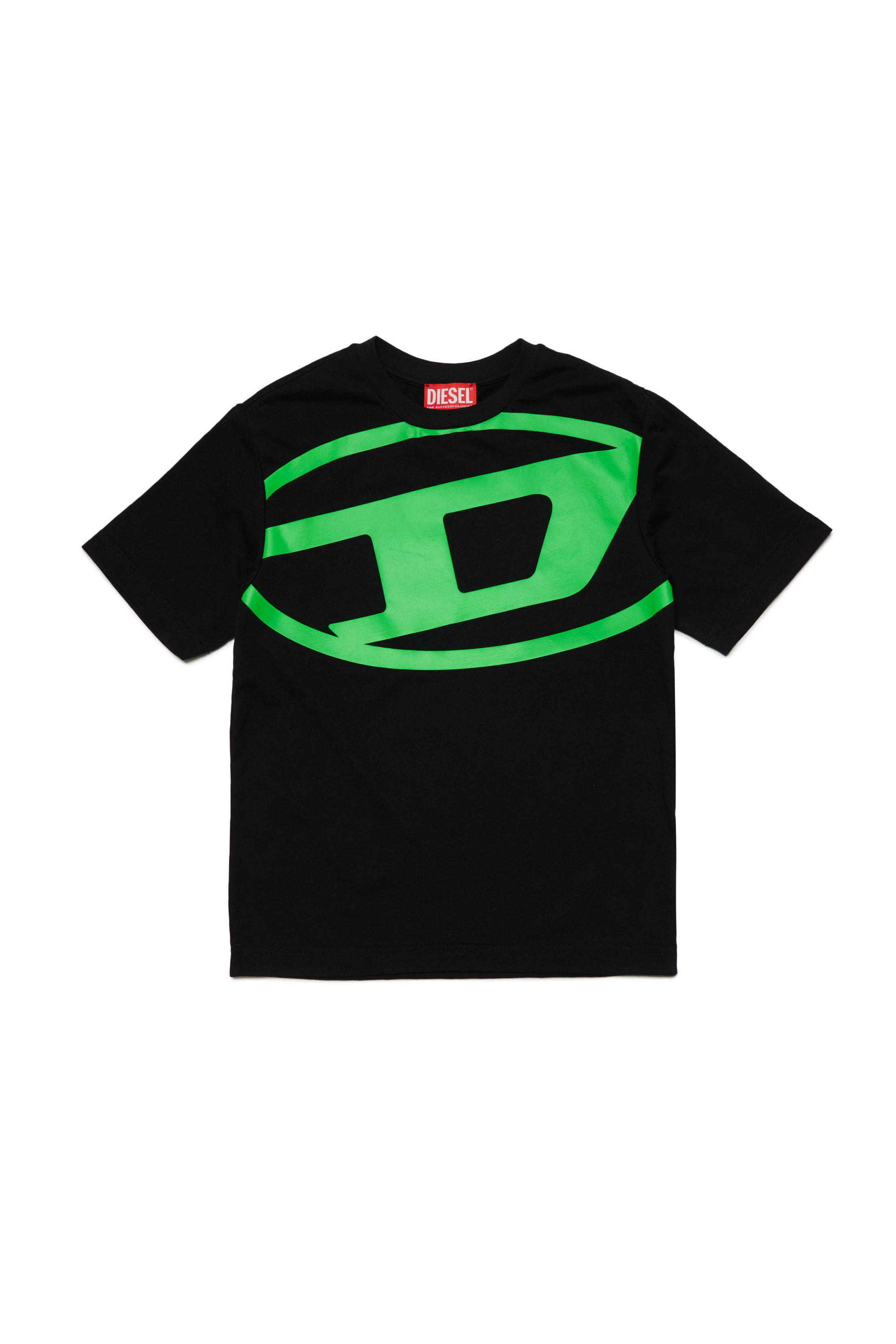Diesel - MTULLI OVER, Homme T-shirt avec maxi imprimé Oval D in Polychrome - Image 1