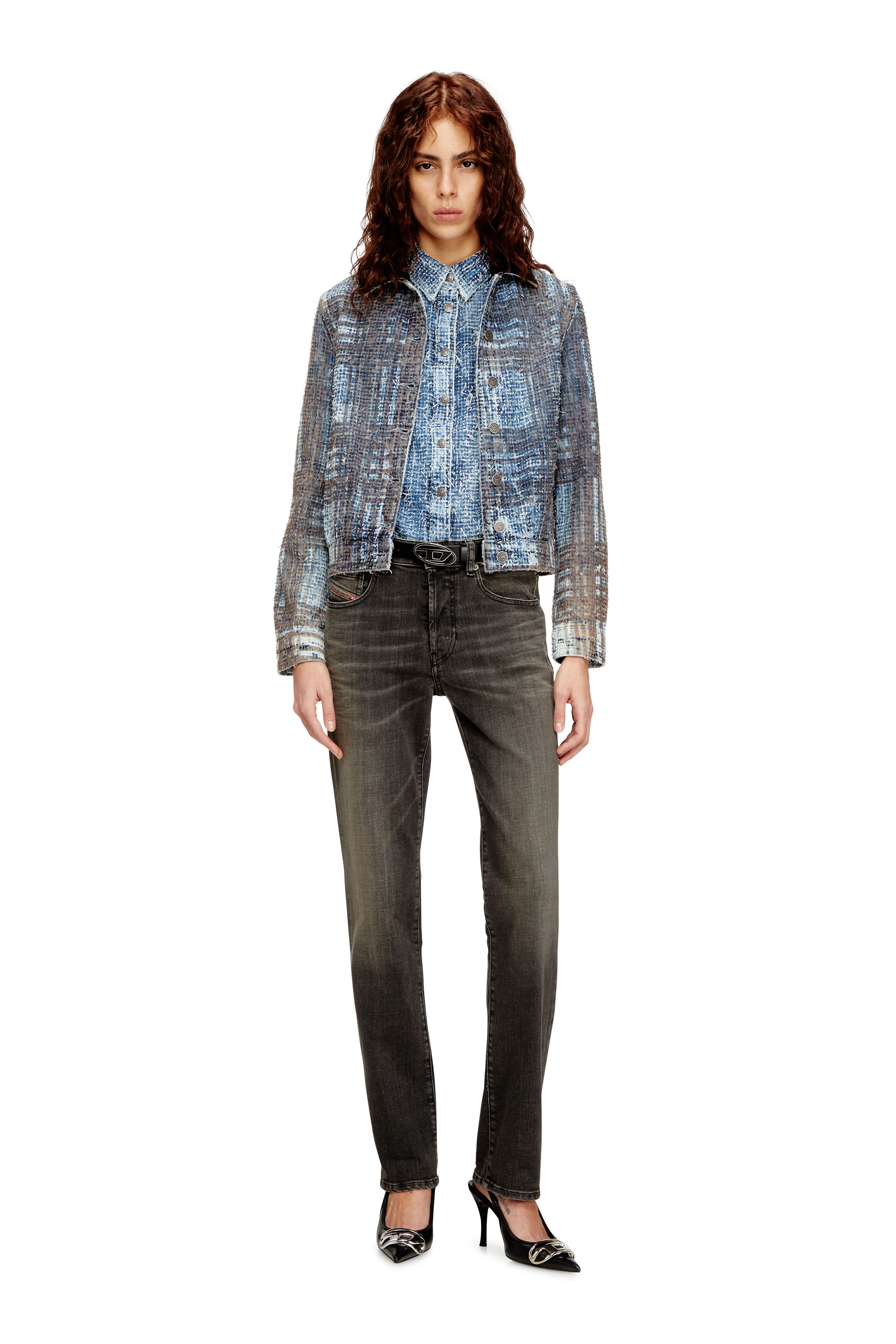 Diesel - Regular Jeans 1989 D-Mine 09N58 Femme, Gris - Image 2