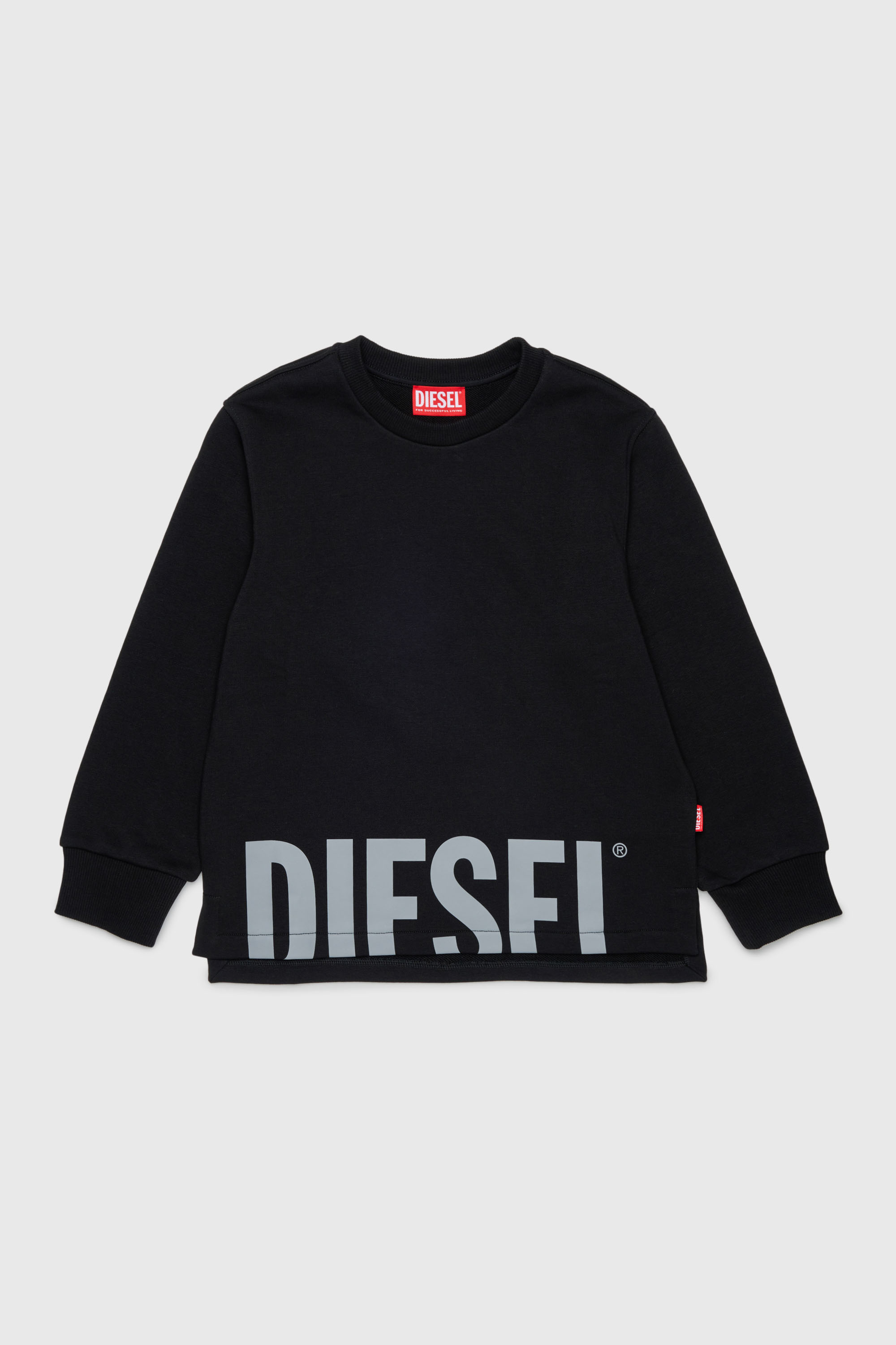 Diesel - SRES OVER, Sweat-shirt &agrave; logo d&eacute;coup&eacute; Homme in Noir - 1