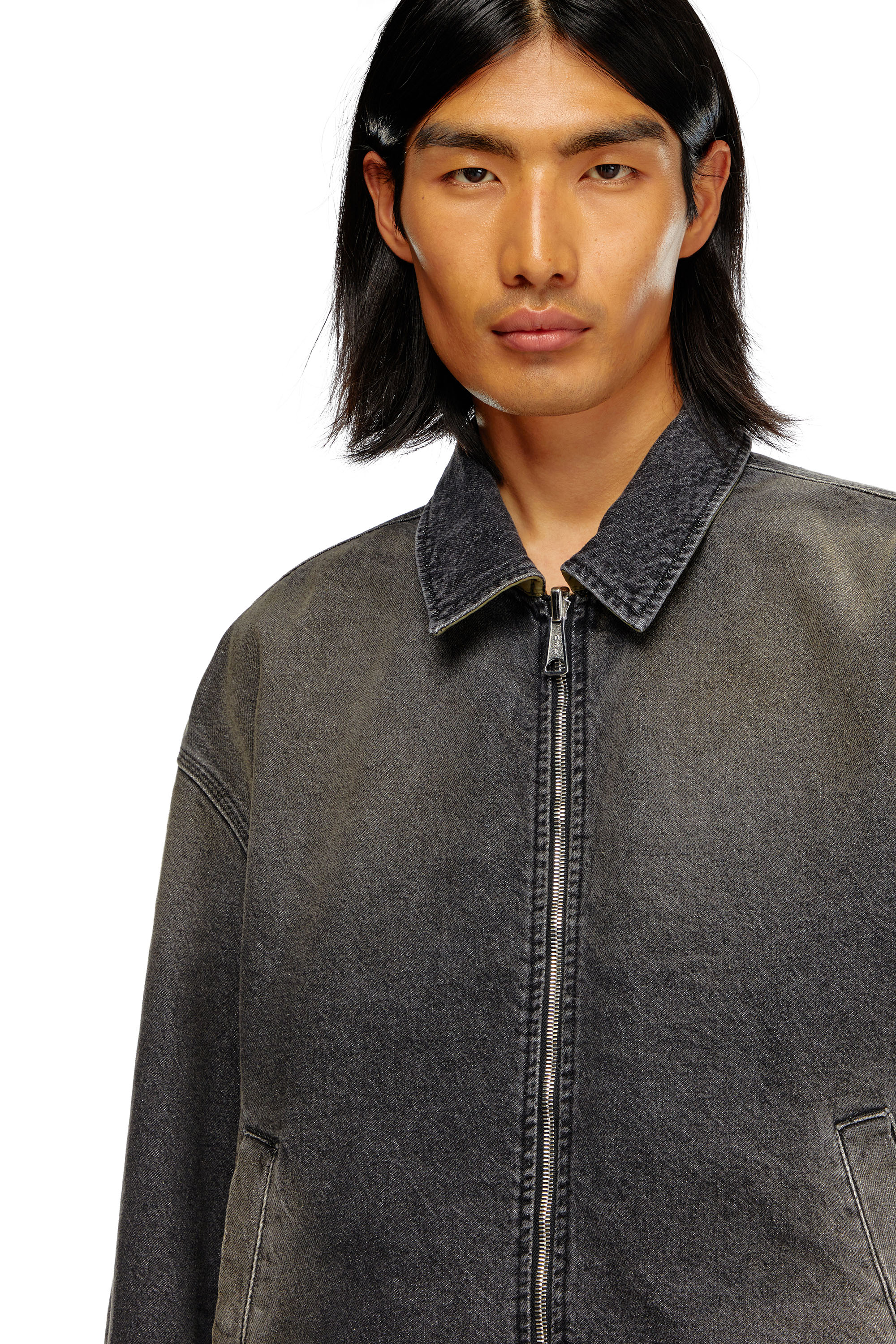 Diesel - D-STACK-S, Veste réversible en denim et nylon Homme in Noir - 5