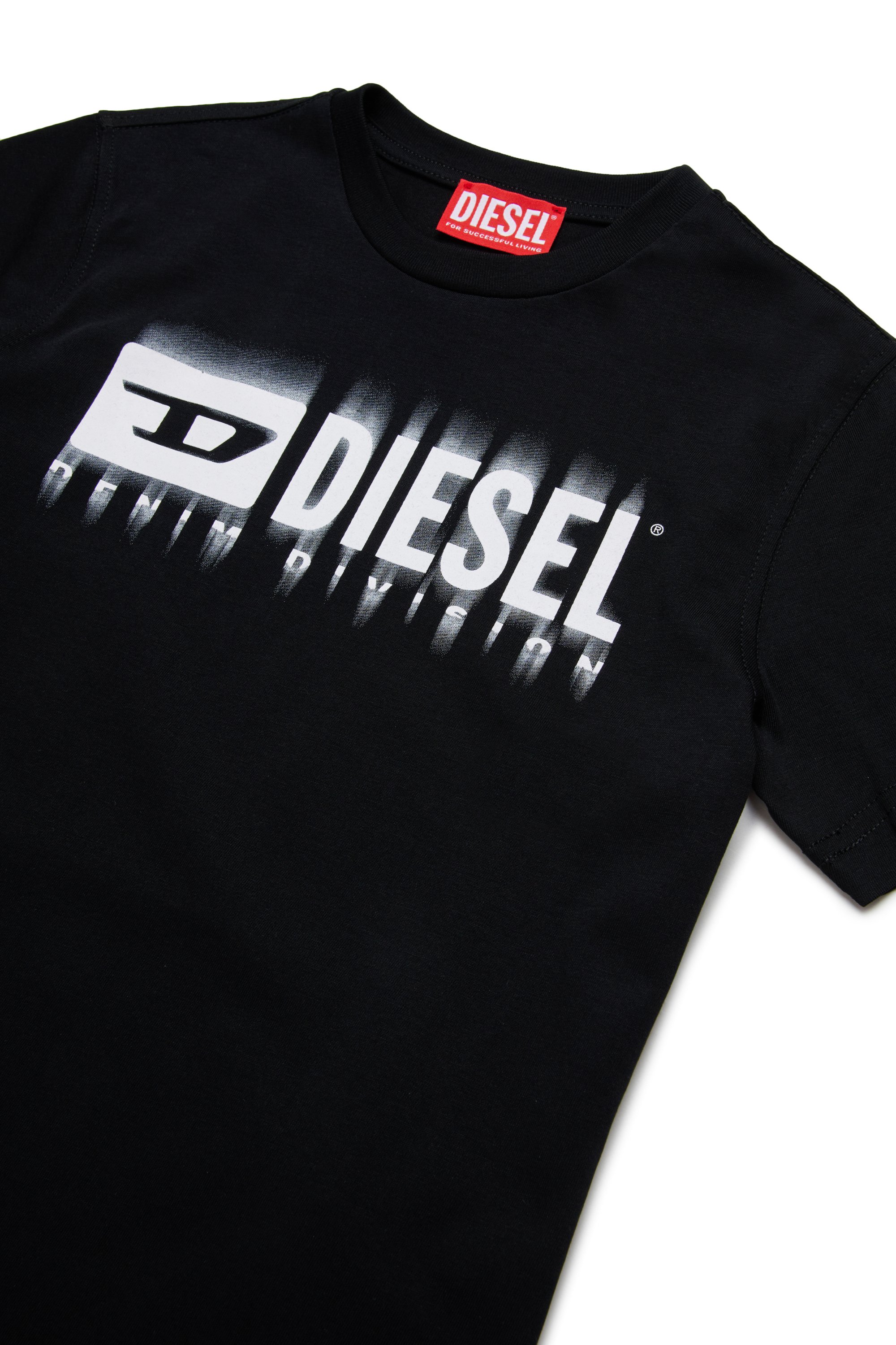 Diesel - TDIEGORL6, Man's T-shirt with smudged logo in Black - 3