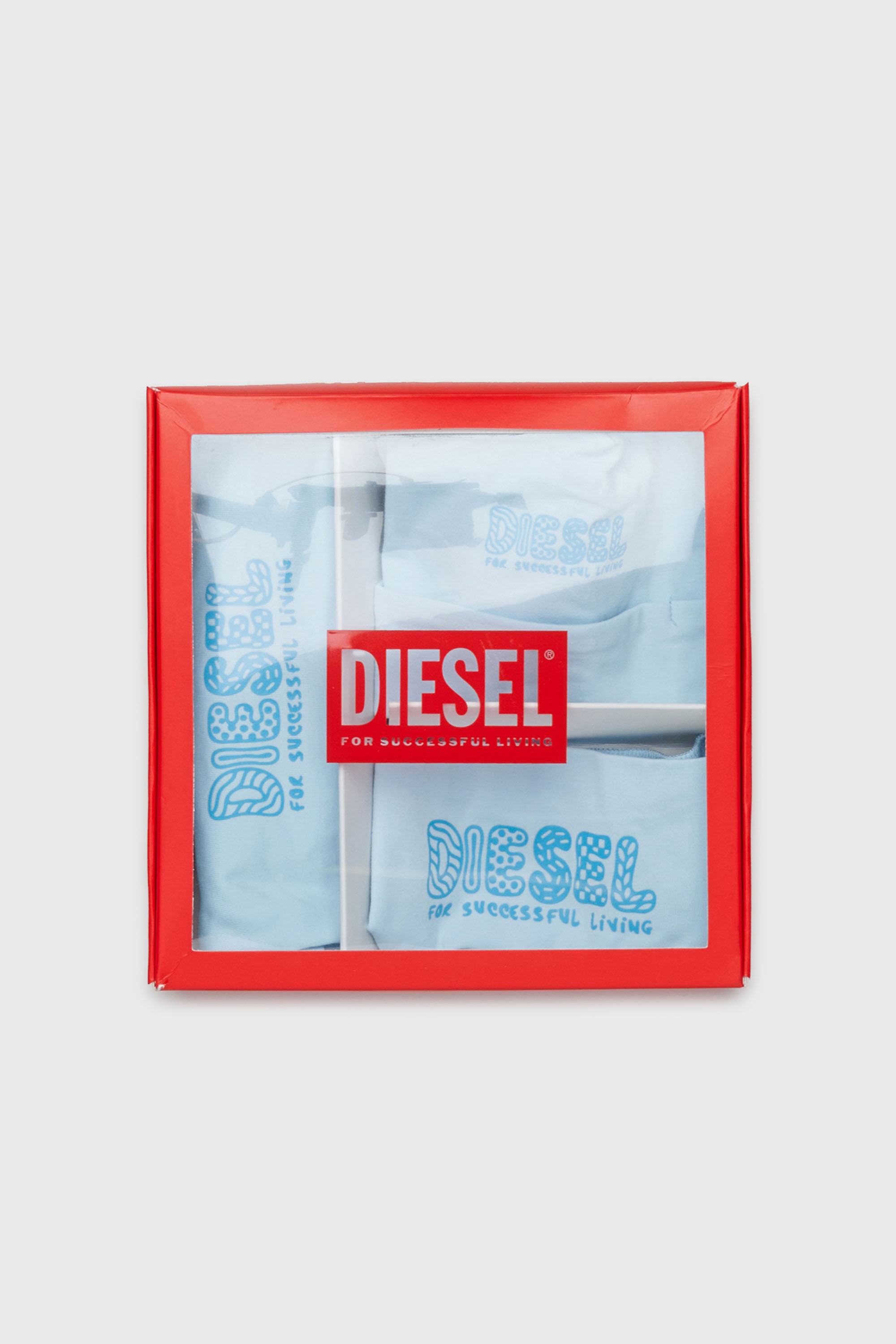 Diesel - UBBYBOX-NB, Ensemble nouveau-n&eacute; avec imprim&eacute; doodle-logo Mixte in Bleu - 4