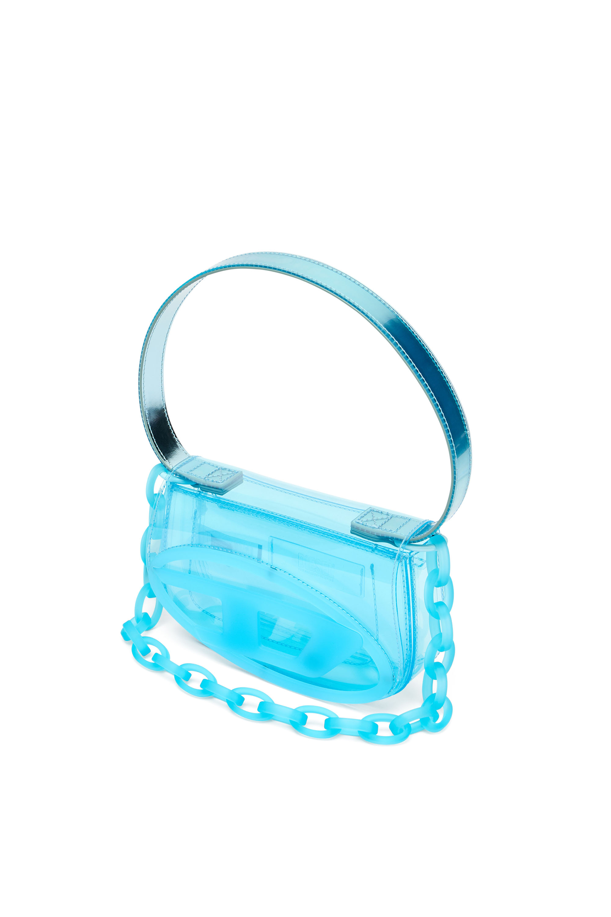Diesel - 1DR, 1DR-Sac iconique &agrave; bandouli&egrave;re en TPU transparent Femme in Bleu - 2