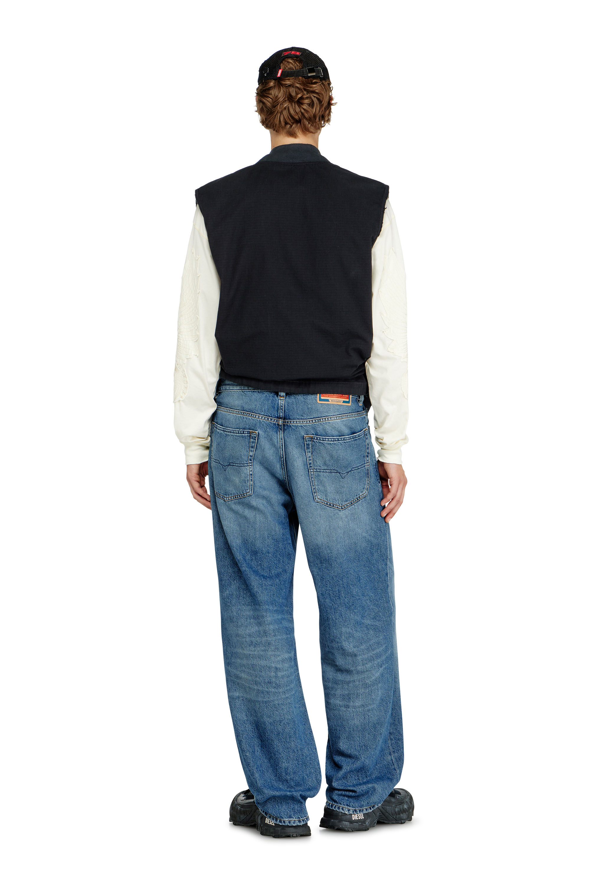 Diesel - Relaxed Jeans 2001 D-Macro 09P61 Homme, Bleu moyen - Image 3