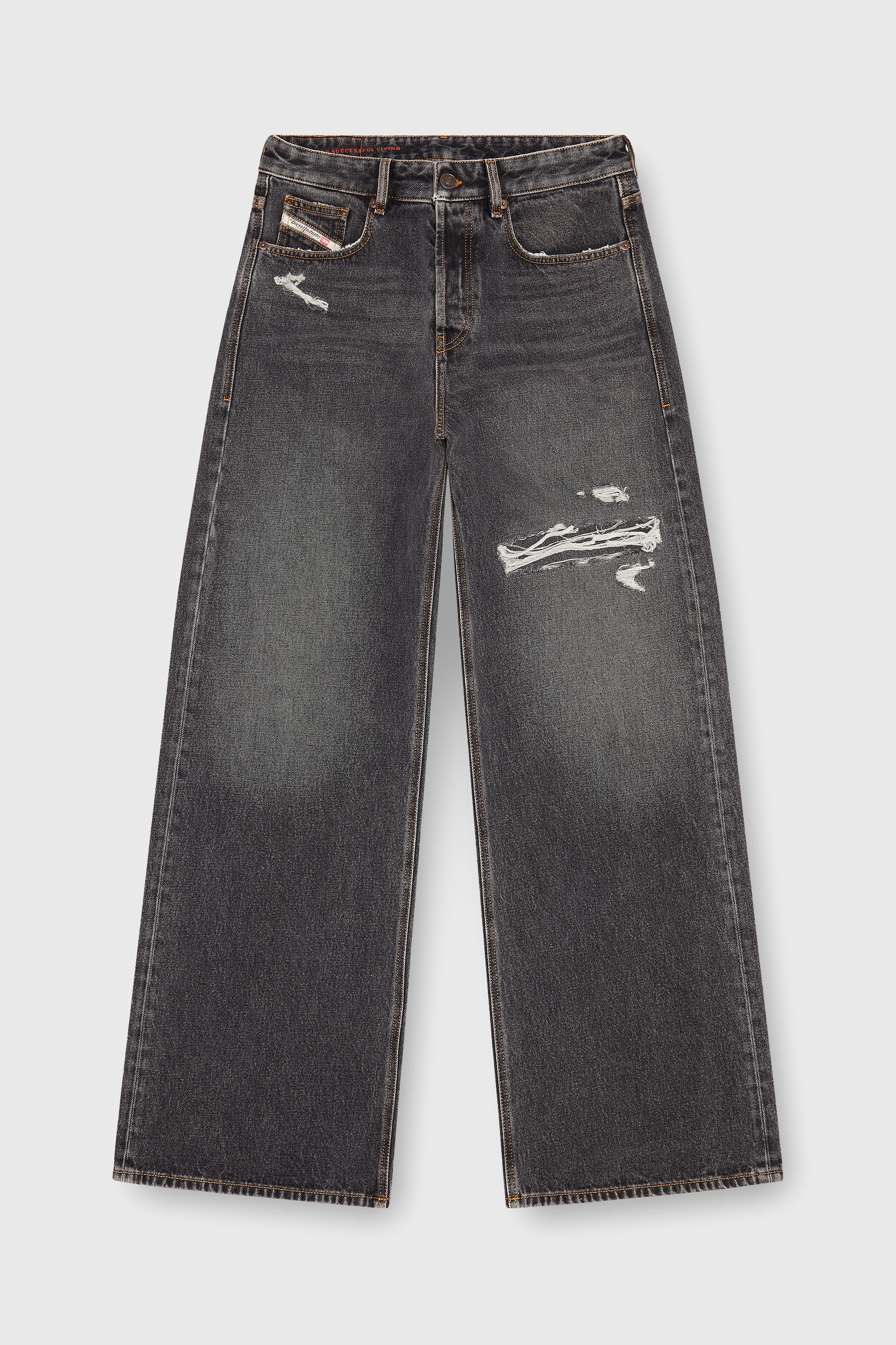 Diesel - Relaxed Jeans D-Rise 007F6 Homme, Noir/Gris fonc&eacute; - Image 4