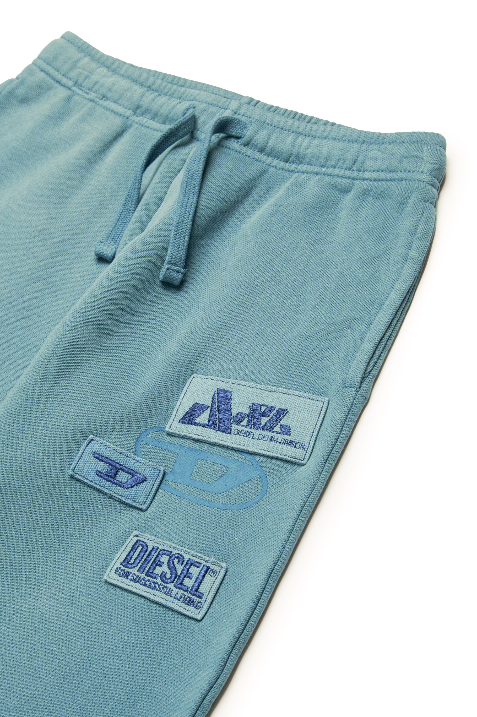 Diesel - PMACCY, Man's Track pants in sun-faded jersey in Light Blue - 3