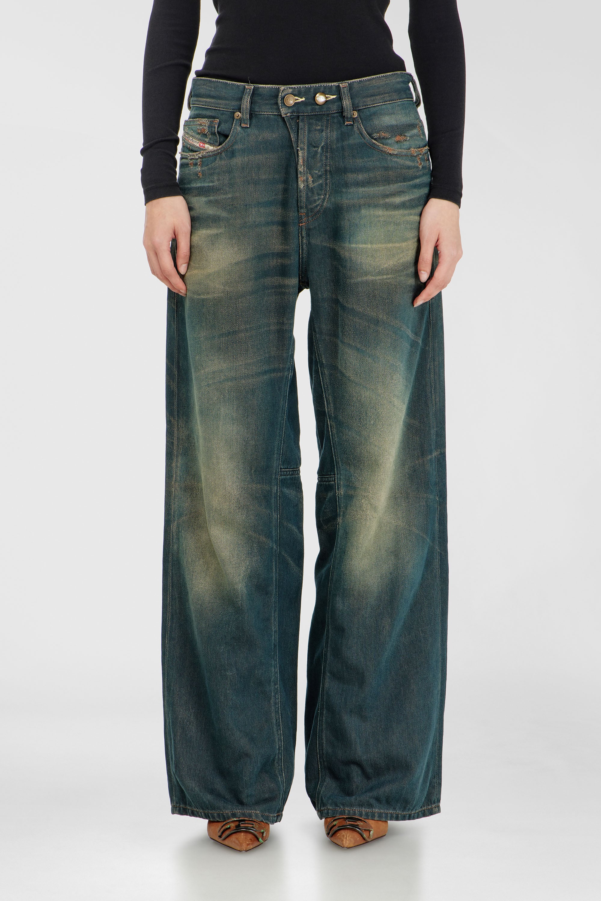 Diesel - Relaxed Jeans 1996 D-Sire 09P85 Femme, Bleu Fonc&eacute; - Image 1