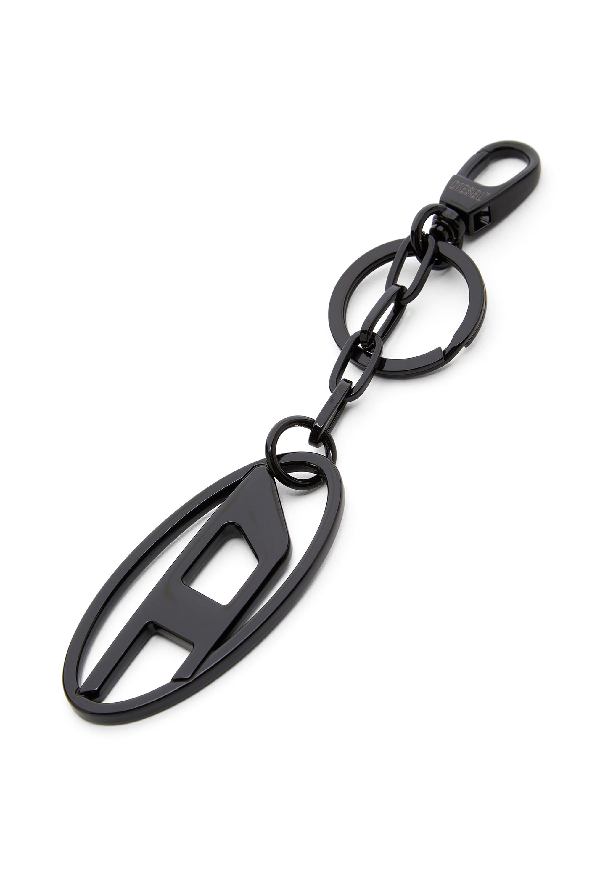Diesel - HOLY-C, Porte-clés en métal avec plaque à logo Mixte in Noir - 2