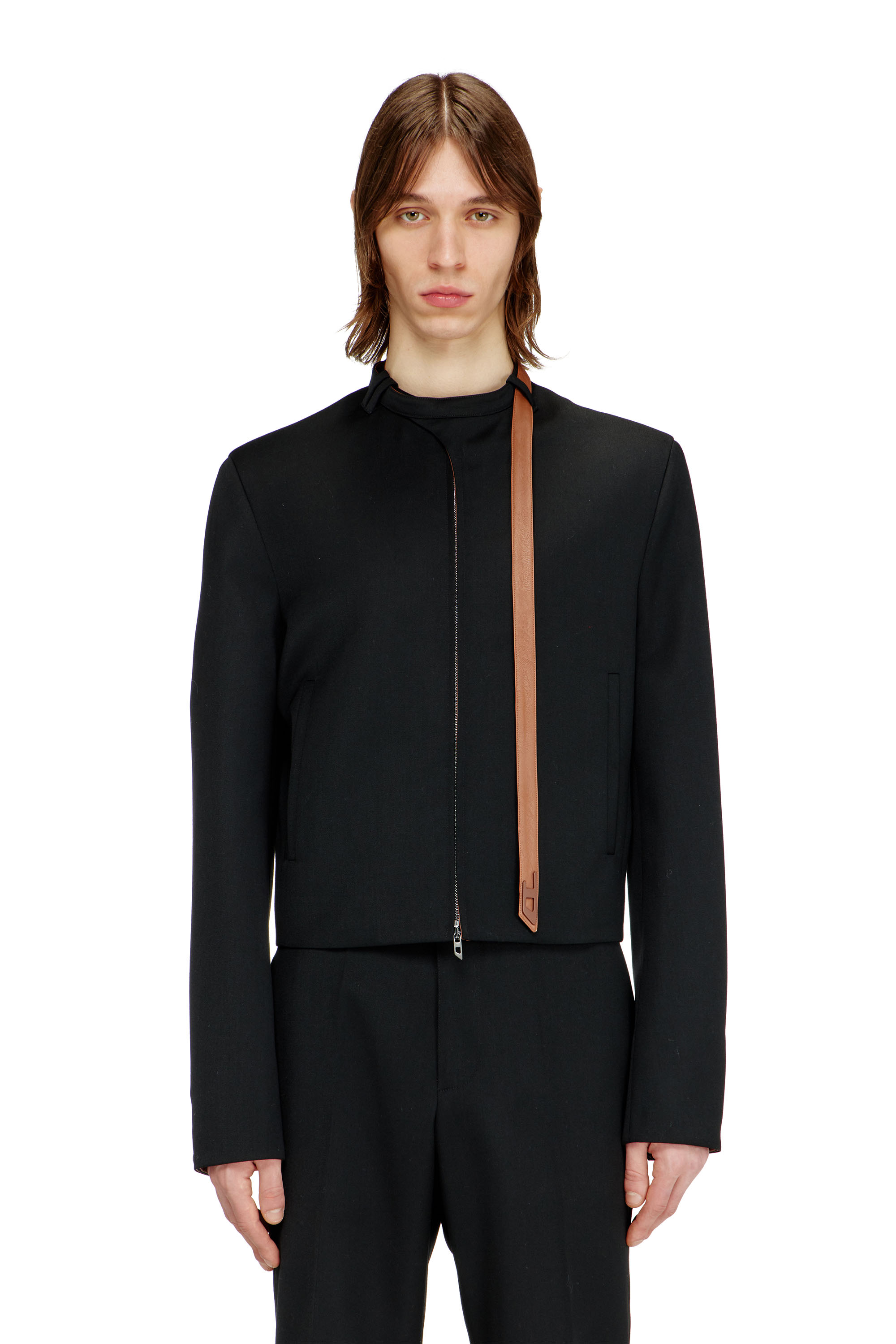 Diesel - J-NURIEL-A, Veste tailleur avec sangle biker au col Homme in ToBeDefined - 1